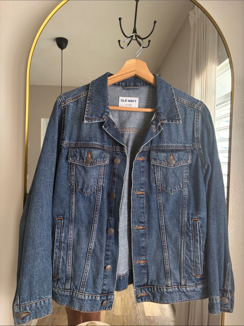 Old Navy Kids Blue Denim Trucker Jacket Size XL (14-16)